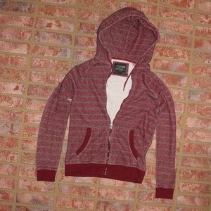 21 Men Los Angeles Hoodie Forever 21 Maroon/Stripe